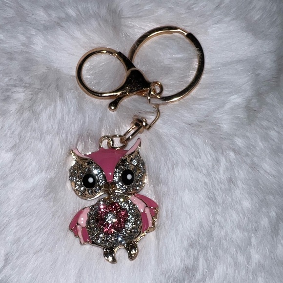 Accessories - 5/$15 Sale: Lovely Owl Rhinestone Crystal Keyring